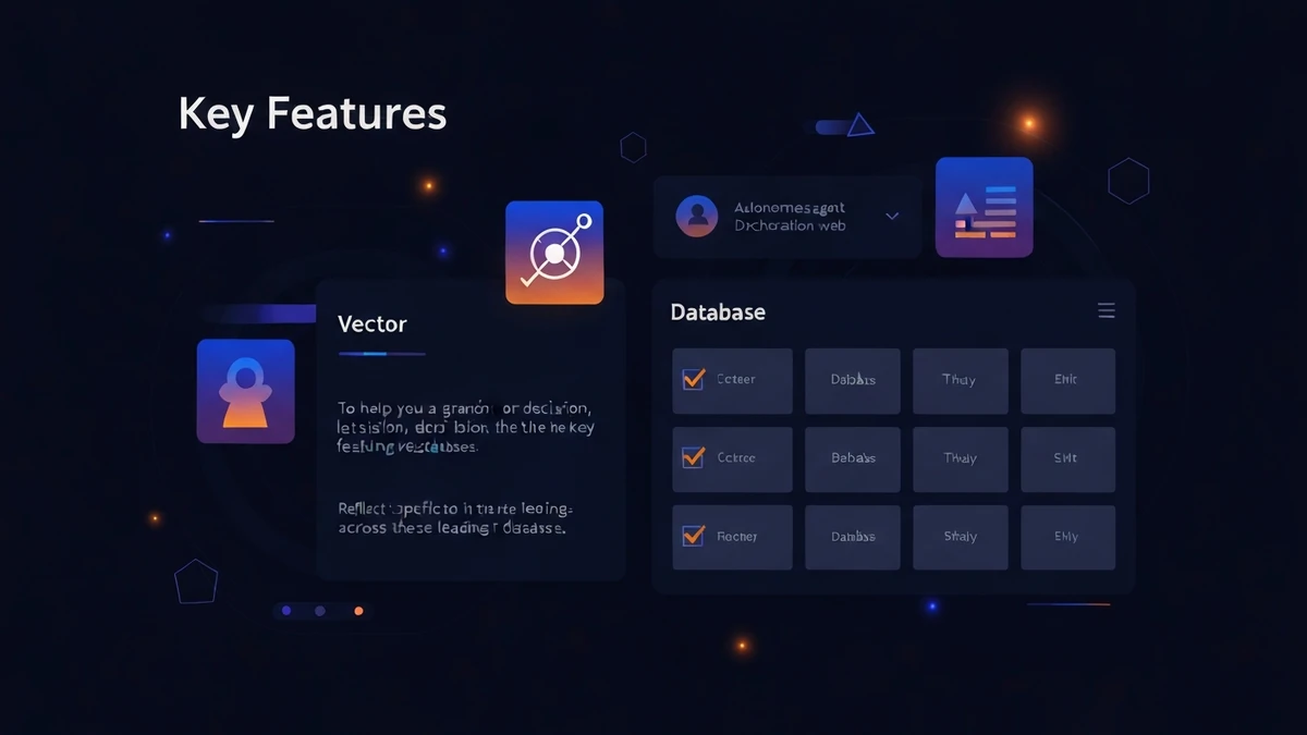 Features comparison for vector database