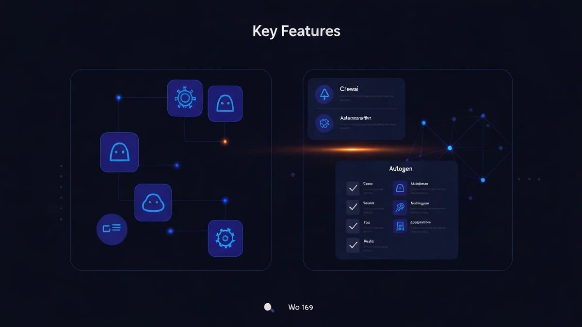 Features comparison for crewai vs autogen