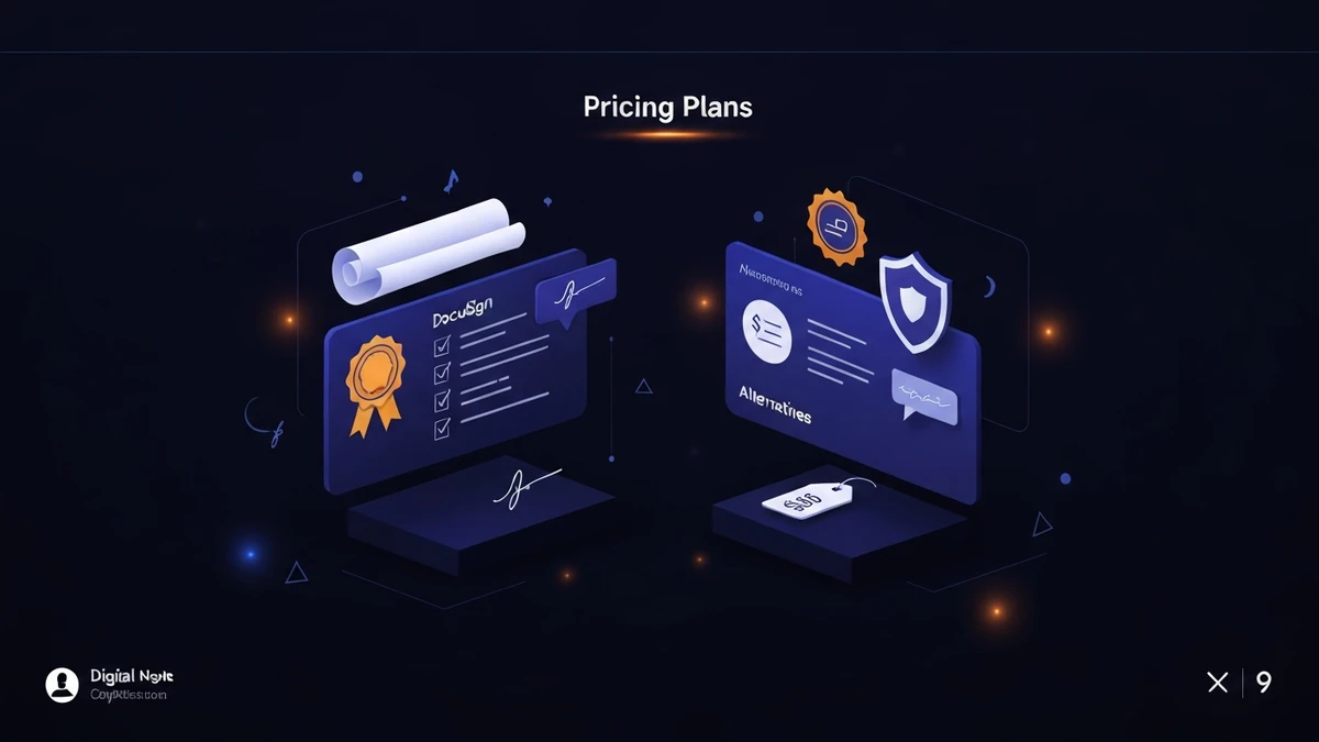 Pricing comparison for docusign alternatives