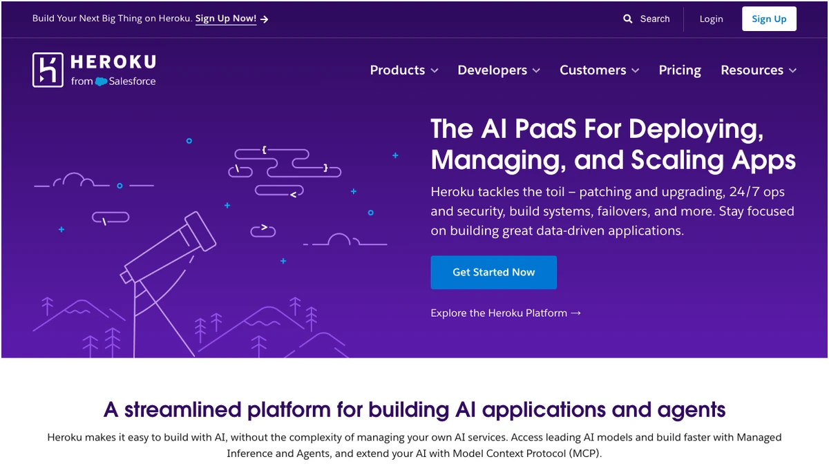 Features comparison for heroku alternatives