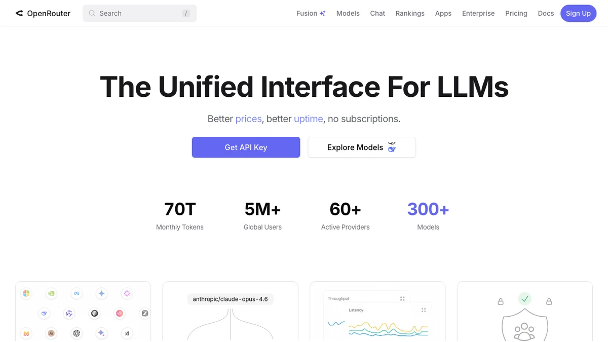 Features comparison for openrouter vs together ai