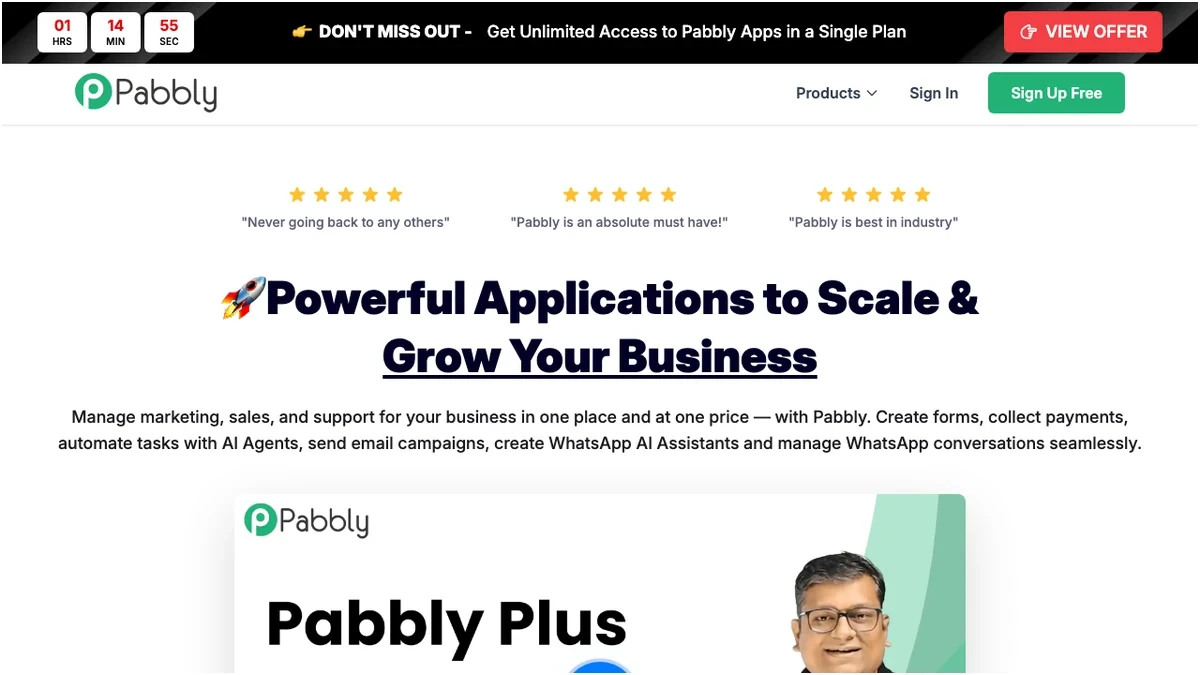 Pricing comparison for pabbly connect pricing
