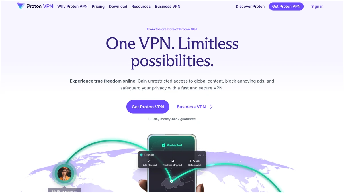 protonvpn review 2026 screenshot