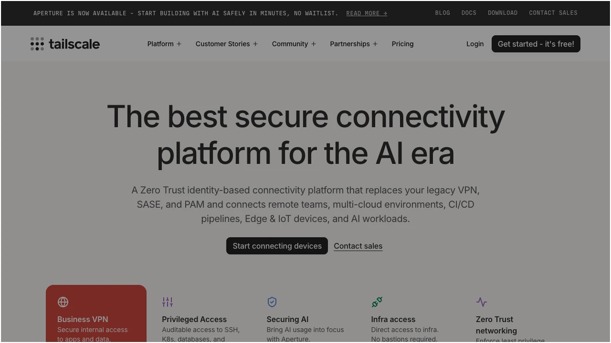 Pricing comparison for tailscale vs wireguard