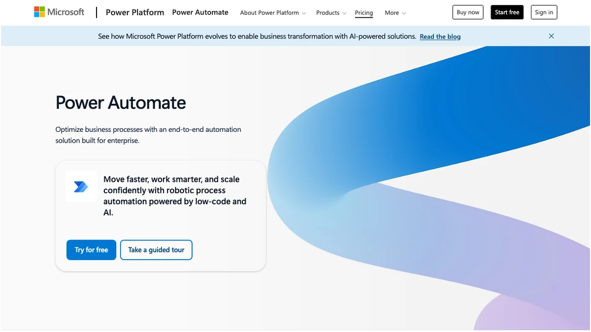 zapier vs power automate screenshot